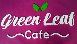 ป้าย Green Leaf Cafe